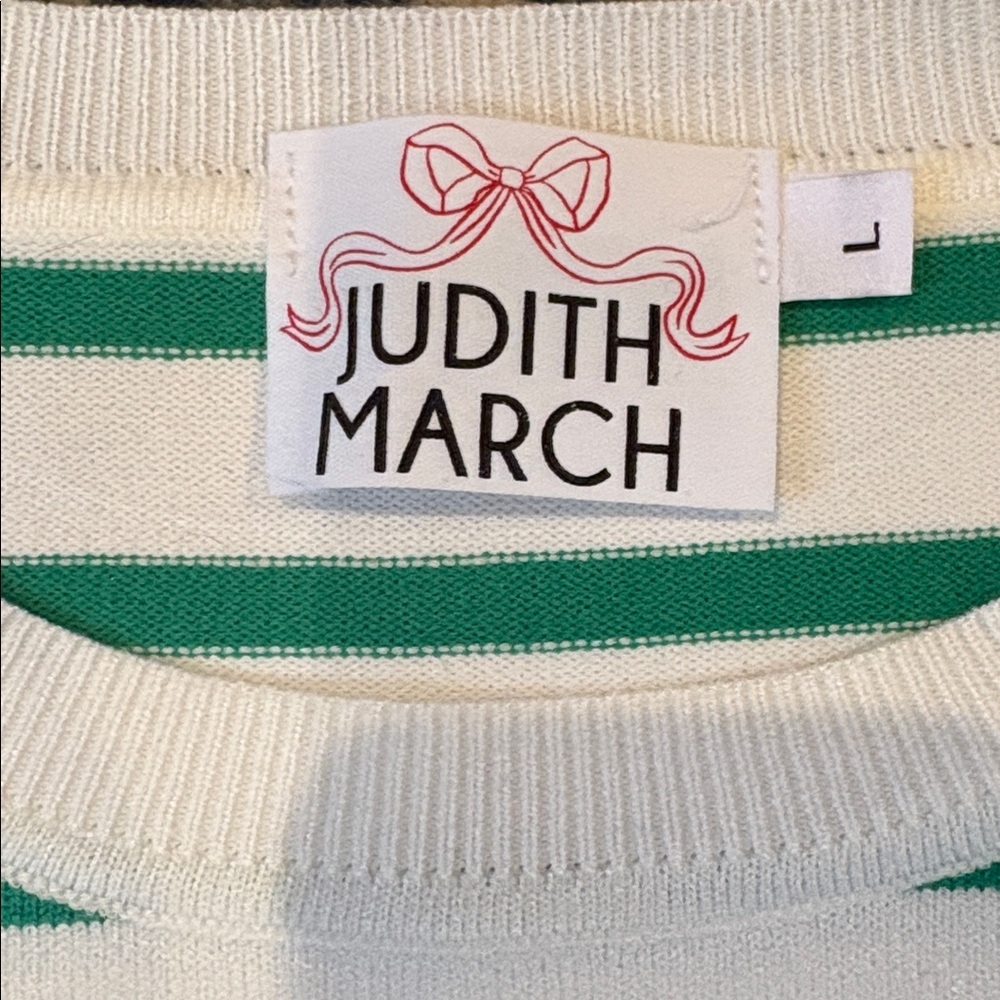 Judith March Extra Grinchy Striped Pullover Sz Large - Picture 2 of 4